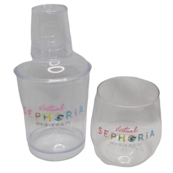 Sephora Other - Sephora Sephoria House of Beauty Acrylic Cocktail Shaker and Wine Glass